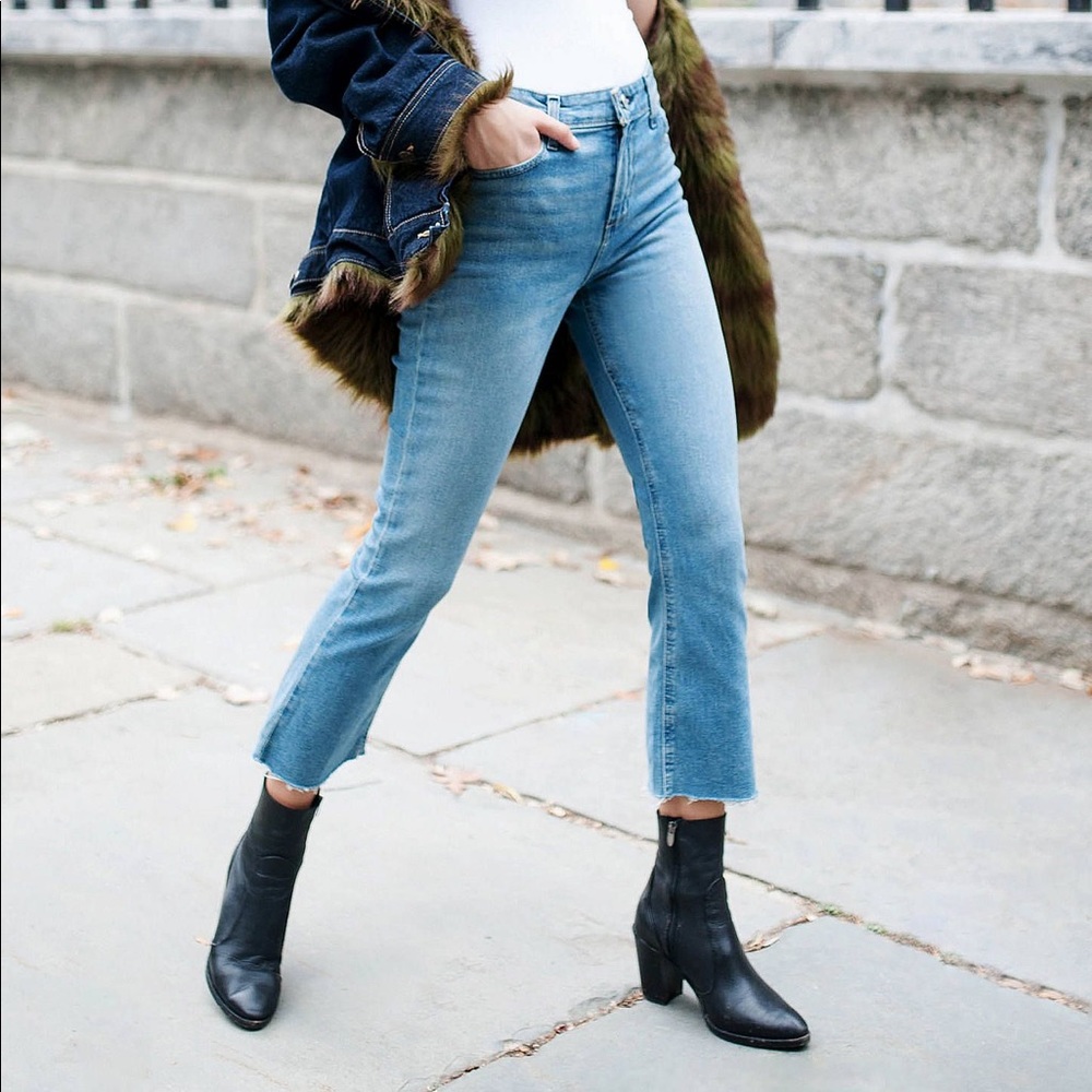 BDG high rise crop kick flare jeans